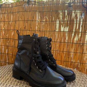Steve Madden Black Combat Boots